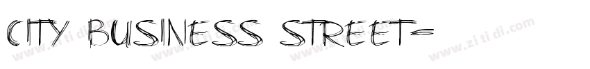 CITY BUSINESS STREET字体转换